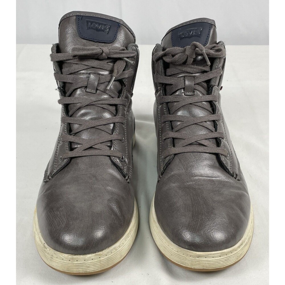 Levi's Men's Grey High Top Casual Sneakers US 12 EU 46.5 UK 11 Lace-Up Shoes